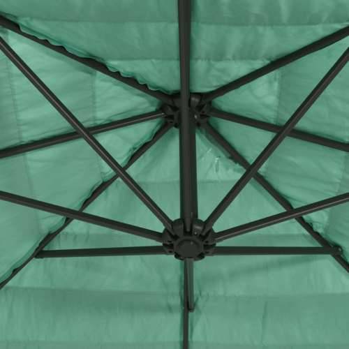 Vrtni suncobran s čeličnom šipkom zeleni 324x324x247 cm - Zelena 324 x 324 x 247 cm 1 Cijena