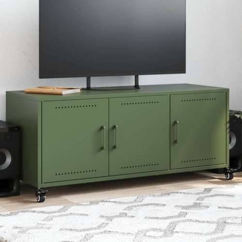 TV ormarić maslinastozeleni 100,5 x 39 x 43,5 cm čelični - Zelena 1 Cijena