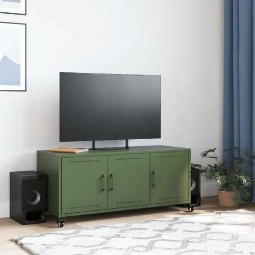 TV ormarić maslinastozeleni 100,5 x 39 x 43,5 cm čelični - Zelena 1 Cijena