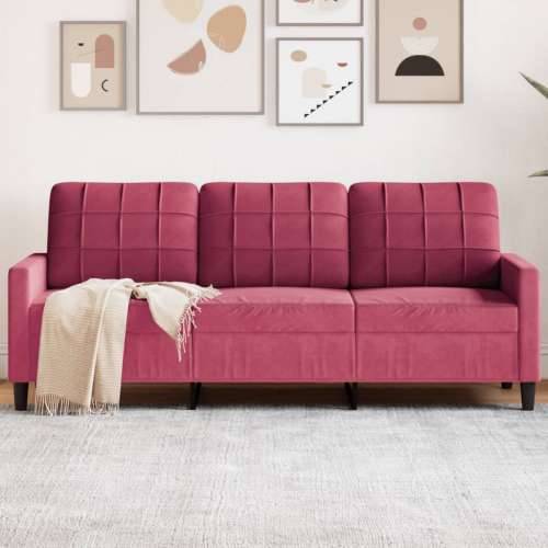 Trosjed crvena boja vina 180 cm baršunasti - boja crnog vina 180 cm Cijena
