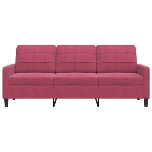 Trosjed crvena boja vina 180 cm baršunasti - boja crnog vina 180 cm Cijena