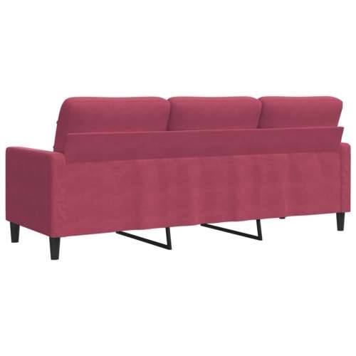 Trosjed crvena boja vina 180 cm baršunasti - boja crnog vina 180 cm Cijena