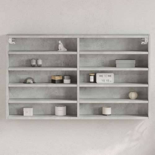 Vitrina siva boja betona 100x15x58 cm konstruirano drvo - Beton siva 100 x 15 x 58 cm 1 Cijena