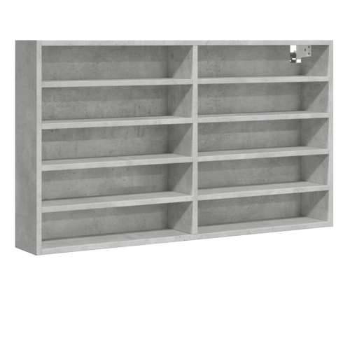 Vitrina siva boja betona 100x15x58 cm konstruirano drvo - Beton siva 100 x 15 x 58 cm 1 Cijena
