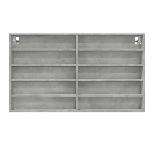 Vitrina siva boja betona 100x15x58 cm konstruirano drvo - Beton siva 100 x 15 x 58 cm 1 Cijena