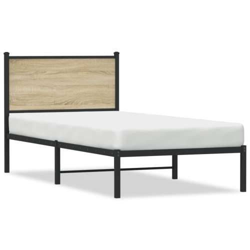 Metalni okvir kreveta bez madraca boja hrasta sonome 90x190 cm - sonoma hrast 90 x 190 cm s uzglavljem Cijena