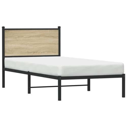 Metalni okvir kreveta bez madraca boja hrasta sonome 90x190 cm - sonoma hrast 90 x 190 cm s uzglavljem Cijena