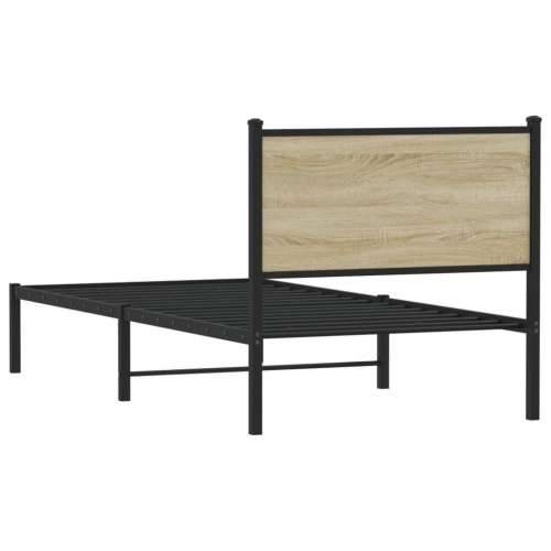 Metalni okvir kreveta bez madraca boja hrasta sonome 90x190 cm - sonoma hrast 90 x 190 cm s uzglavljem Cijena