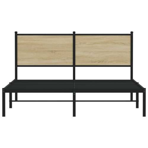 Metalni okvir kreveta bez madraca boja hrasta sonome 137x190 cm sonoma hrast 137 x 190 cm s uzglavljem Cijena