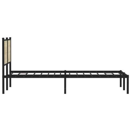 Metalni okvir kreveta bez madraca boja hrasta sonome 137x190 cm sonoma hrast 137 x 190 cm s uzglavljem Cijena