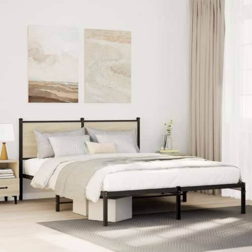 Metalni okvir kreveta bez madraca boja hrasta sonome 140x200 cm - sonoma hrast 140 x 200 cm s uzglavljem Cijena
