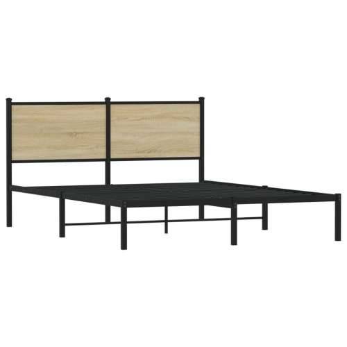 Metalni okvir kreveta bez madraca boja hrasta sonome 140x200 cm - sonoma hrast 140 x 200 cm s uzglavljem Cijena