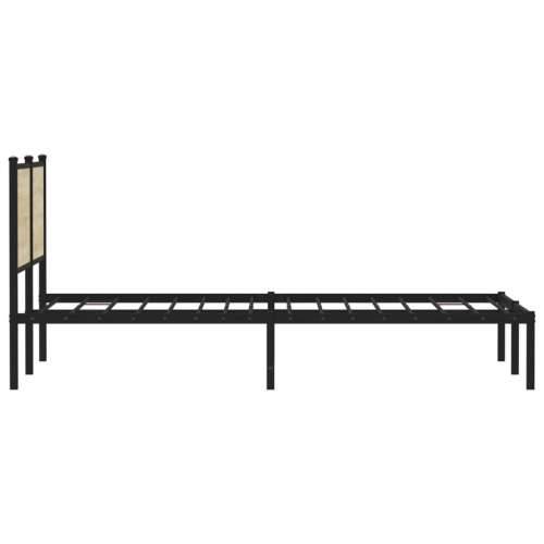 Metalni okvir kreveta bez madraca boja hrasta sonome 140x200 cm - sonoma hrast 140 x 200 cm s uzglavljem Cijena