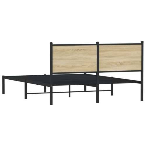 Metalni okvir kreveta bez madraca boja hrasta sonome 140x200 cm - sonoma hrast 140 x 200 cm s uzglavljem Cijena
