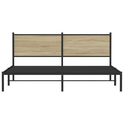 Metalni okvir kreveta bez madraca boja hrasta sonome 180x200 cm - sonoma hrast 180 x 200 cm s uzglavljem Cijena
