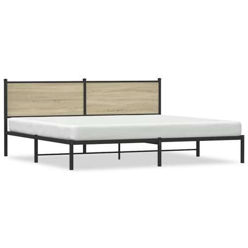 Metalni okvir kreveta bez madraca boja hrasta sonome 193x203 cm - sonoma hrast 193 x 203 cm s uzglavljem Cijena