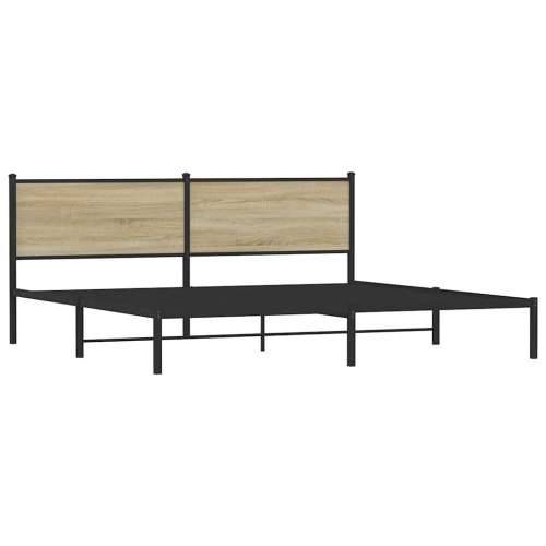 Metalni okvir kreveta bez madraca boja hrasta sonome 193x203 cm - sonoma hrast 193 x 203 cm s uzglavljem Cijena