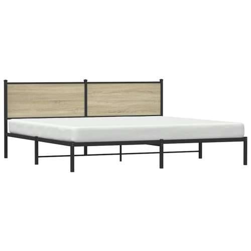 Metalni okvir kreveta bez madraca boja hrasta sonome 193x203 cm - sonoma hrast 193 x 203 cm s uzglavljem Cijena