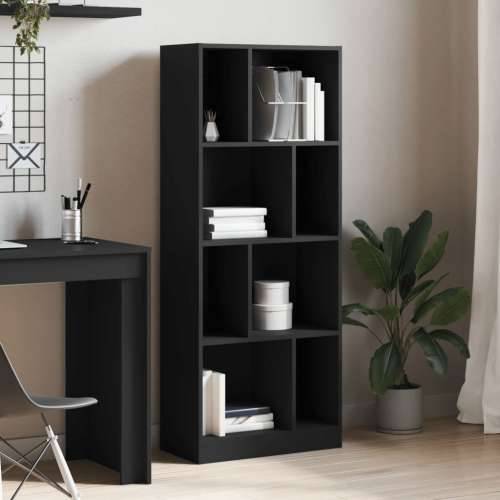 Regal za knjige crni 57x28,5x141 cm od konstruiranog drva - Crna 1 141 cm Cijena