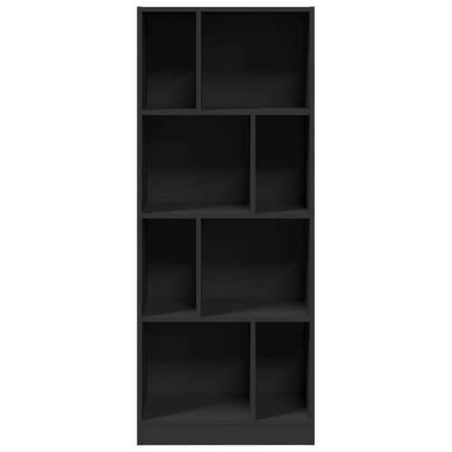Regal za knjige crni 57x28,5x141 cm od konstruiranog drva - Crna 1 141 cm Cijena