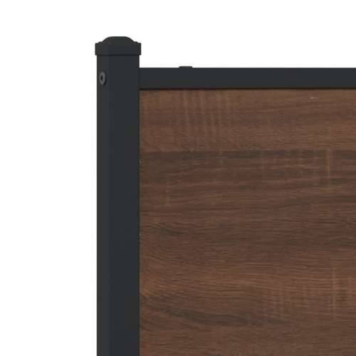 Metalni okvir kreveta bez madraca smeđi hrast 90x190 cm - Smeđi hrast 90 x 190 cm s uzglavljem Cijena