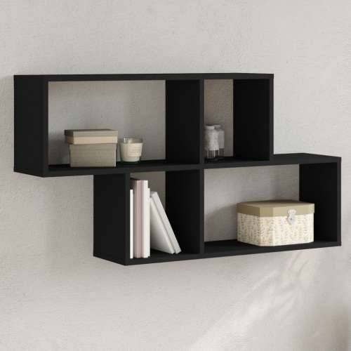 Zidna polica crna 100x20x53 cm od konstruiranog drva - Crna 1 Cijena