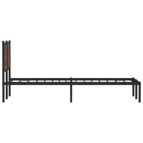 Metalni okvir kreveta bez madraca smeđi hrast 120x190 cm - Smeđi hrast 120 x 190 cm s uzglavljem Cijena