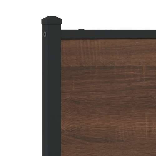 Metalni okvir kreveta bez madraca smeđa boja hrasta 180x200 cm - Smeđi hrast 180 x 200 cm s uzglavljem Cijena