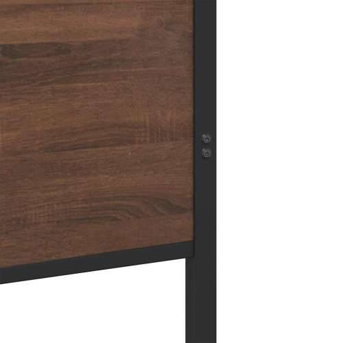 Metalni okvir kreveta bez madraca smeđi hrast 120x200 cm - Smeđi hrast 120 x 200 cm s uzglavljem i podnožjem Cijena