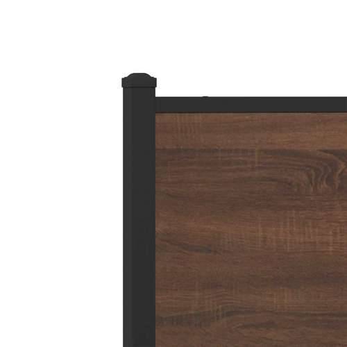 Metalni okvir kreveta bez madraca smeđi hrast 120x200 cm - Smeđi hrast 120 x 200 cm s uzglavljem i podnožjem Cijena
