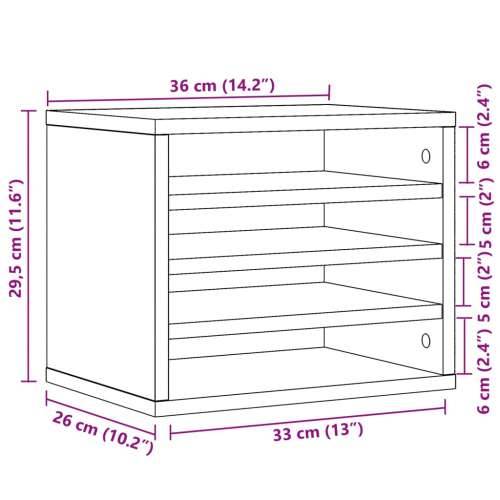 Organizator za stol boja hrasta 36x26x29,5 cm konstruirano drvo - sonoma hrast Cijena