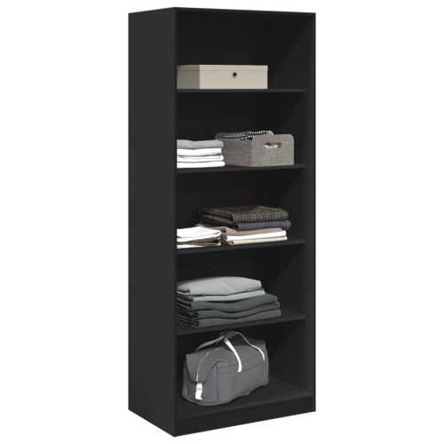 Ormar crni 80 x 50 x 200 cm od konstruiranog drva - Crna 80 x 50 x 200 cm 1 4 police Cijena