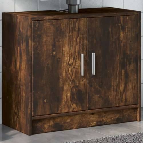 Ormarić za Lavabo - Umivaonik boja dimljenog hrasta 63x29x55 cm drveni - Dimljeni hrast 1 Cijena