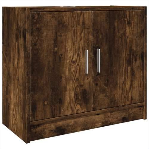 Ormarić za Lavabo - Umivaonik boja dimljenog hrasta 63x29x55 cm drveni - Dimljeni hrast 1 Cijena