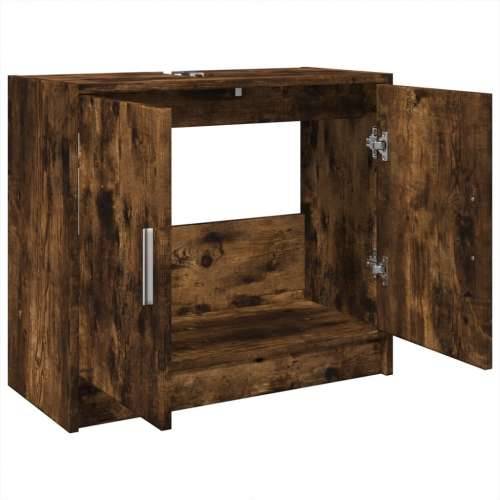 Ormarić za Lavabo - Umivaonik boja dimljenog hrasta 63x29x55 cm drveni - Dimljeni hrast 1 Cijena
