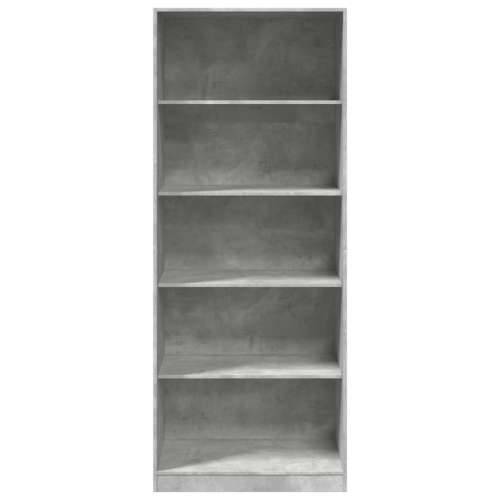 Ormar siva boja betona 80x50x200 cm od konstruiranog drva - Beton siva 80 x 50 x 200 cm 1 4 police Cijena