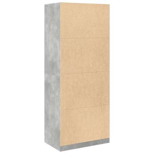 Ormar siva boja betona 80x50x200 cm od konstruiranog drva - Beton siva 80 x 50 x 200 cm 1 4 police Cijena