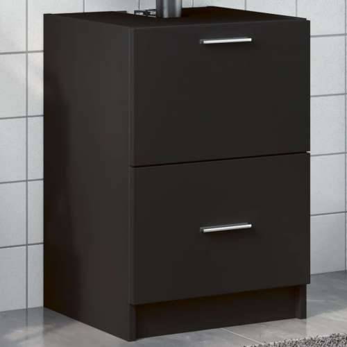 Ormarić za Lavabo - Umivaonik crni 40 x 37 x 59 cm od konstruiranog drva - Crna 40 x 37 x 59 cm 1 Cijena