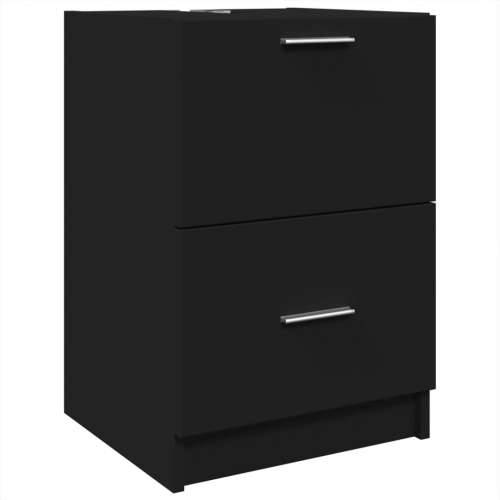 Ormarić za Lavabo - Umivaonik crni 40 x 37 x 59 cm od konstruiranog drva - Crna 40 x 37 x 59 cm 1 Cijena
