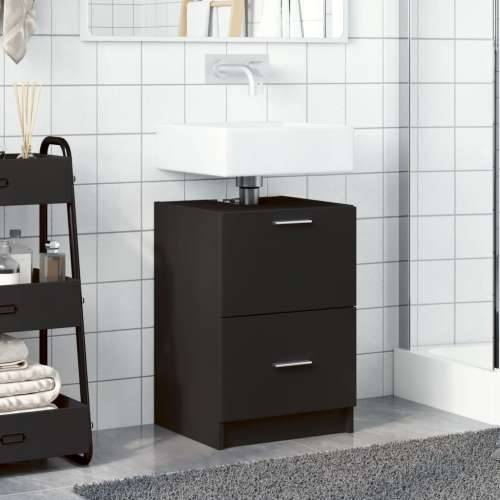 Ormarić za Lavabo - Umivaonik crni 40 x 37 x 59 cm od konstruiranog drva - Crna 40 x 37 x 59 cm 1 Cijena