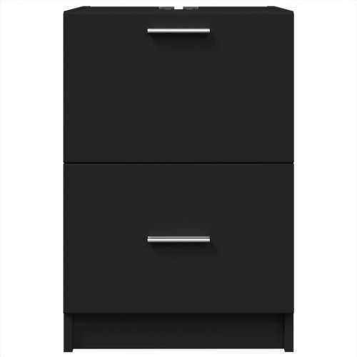 Ormarić za Lavabo - Umivaonik crni 40 x 37 x 59 cm od konstruiranog drva - Crna 40 x 37 x 59 cm 1 Cijena