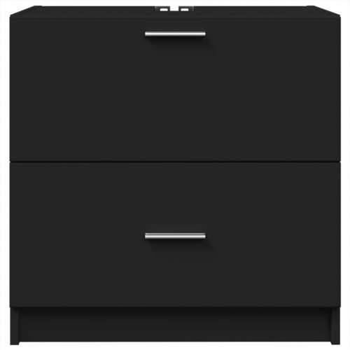 Ormarić za Lavabo - Umivaonik crni 59 x 37 x 59 cm od konstruiranog drva - Crna 59 x 37 x 59 cm 1 Cijena