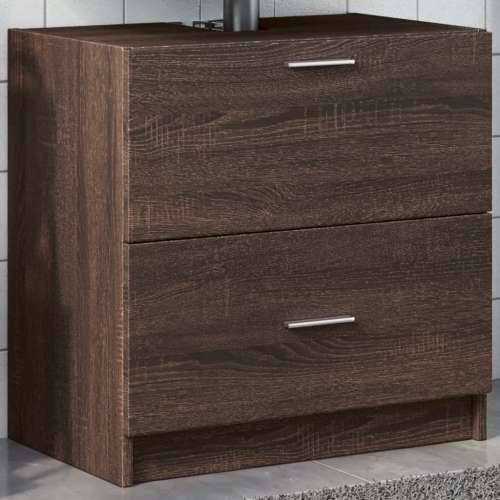 Ormarić za Lavabo - Umivaonik smeđa boja hrasta 59 x 37 x 59 cm drveni - Smeđi hrast 59 x 37 x 59 cm 1 Cijena