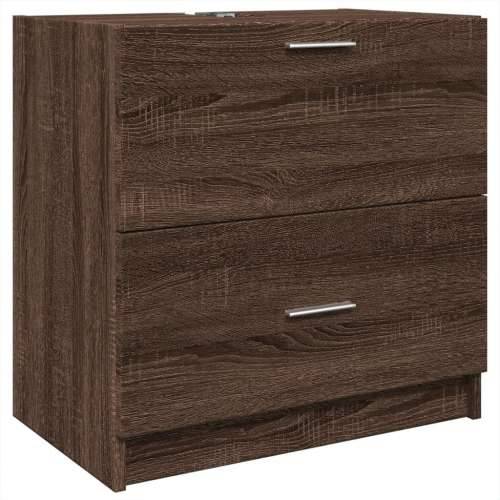 Ormarić za Lavabo - Umivaonik smeđa boja hrasta 59 x 37 x 59 cm drveni - Smeđi hrast 59 x 37 x 59 cm 1 Cijena