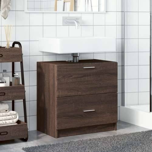 Ormarić za Lavabo - Umivaonik smeđa boja hrasta 59 x 37 x 59 cm drveni - Smeđi hrast 59 x 37 x 59 cm 1 Cijena