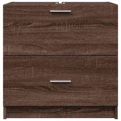 Ormarić za Lavabo - Umivaonik smeđa boja hrasta 59 x 37 x 59 cm drveni - Smeđi hrast 59 x 37 x 59 cm 1 Cijena