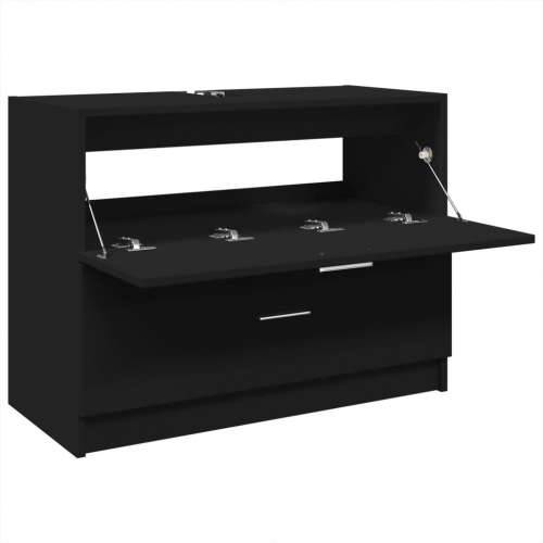 Ormarić za Lavabo - Umivaonik crni 78 x 37 x 59 cm od konstruiranog drva - Crna 78 x 37 x 59 cm 1 Cijena