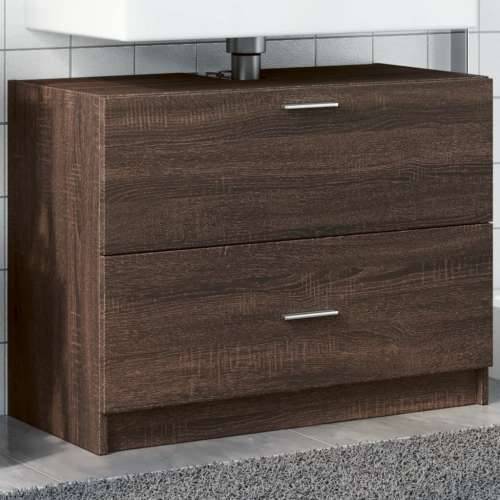 Ormarić za Lavabo - Umivaonik smeđa boja hrasta 78 x 37 x 59 cm drveni - Smeđi hrast 78 x 37 x 59 cm 1 Cijena