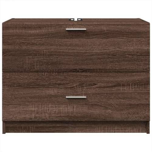 Ormarić za Lavabo - Umivaonik smeđa boja hrasta 78 x 37 x 59 cm drveni - Smeđi hrast 78 x 37 x 59 cm 1 Cijena