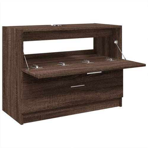 Ormarić za Lavabo - Umivaonik smeđa boja hrasta 78 x 37 x 59 cm drveni - Smeđi hrast 78 x 37 x 59 cm 1 Cijena